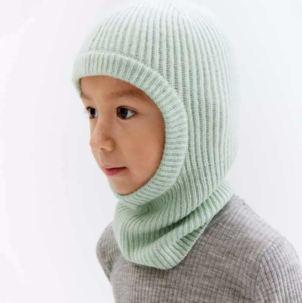 Pierre Robert Tilbehør | Tilbehør-Balaclava Ull Barn​ Aqua Grey