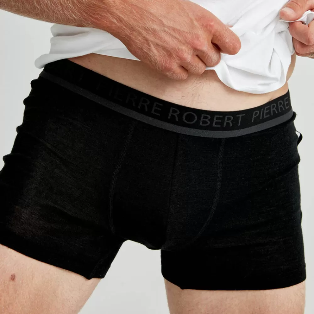 Pierre Robert Ullundertøy | Boxershorts-Boxershorts Herre Ull Black