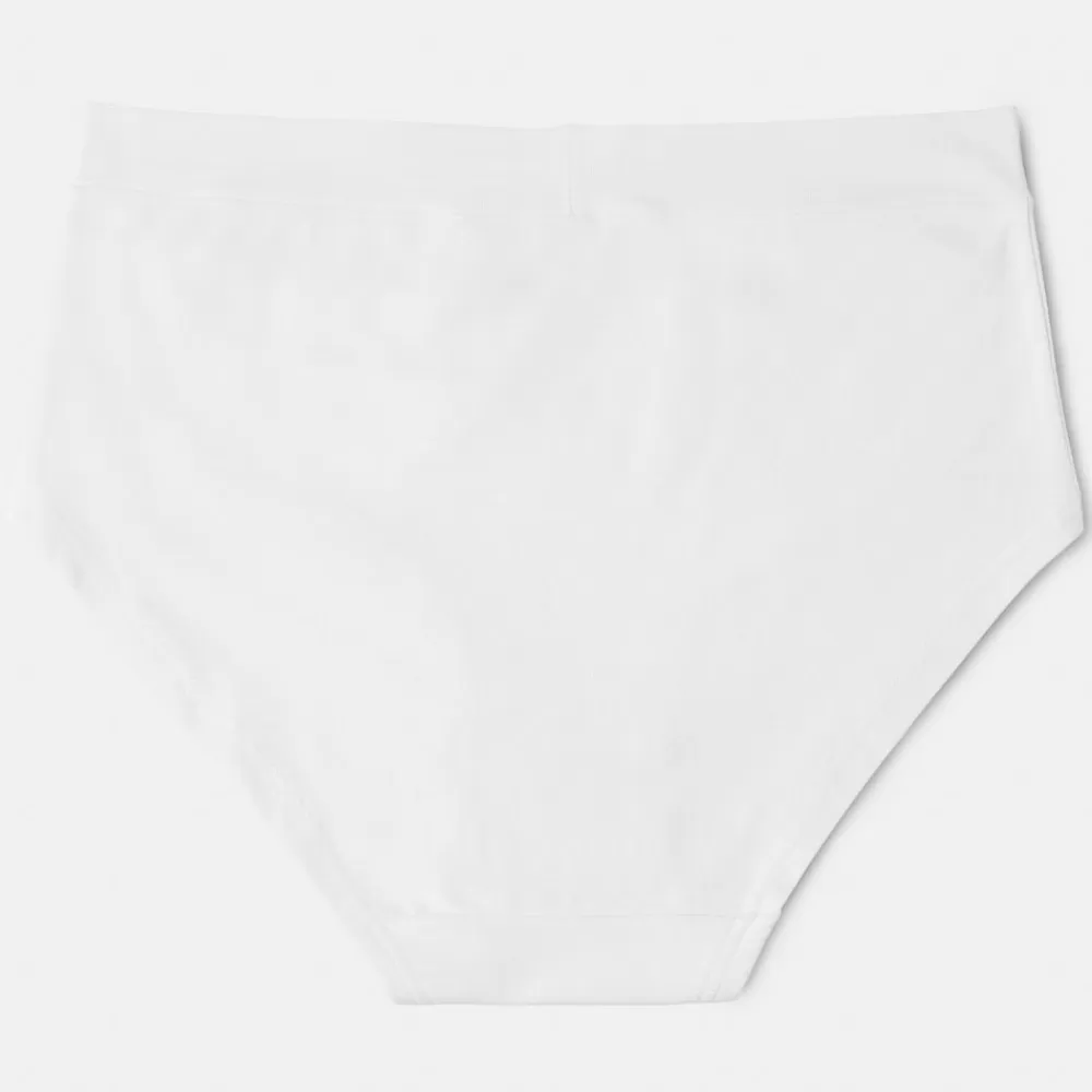 Pierre Robert Truser-High Waist Truse Bomull, Uten Strammende Strikk X3 White