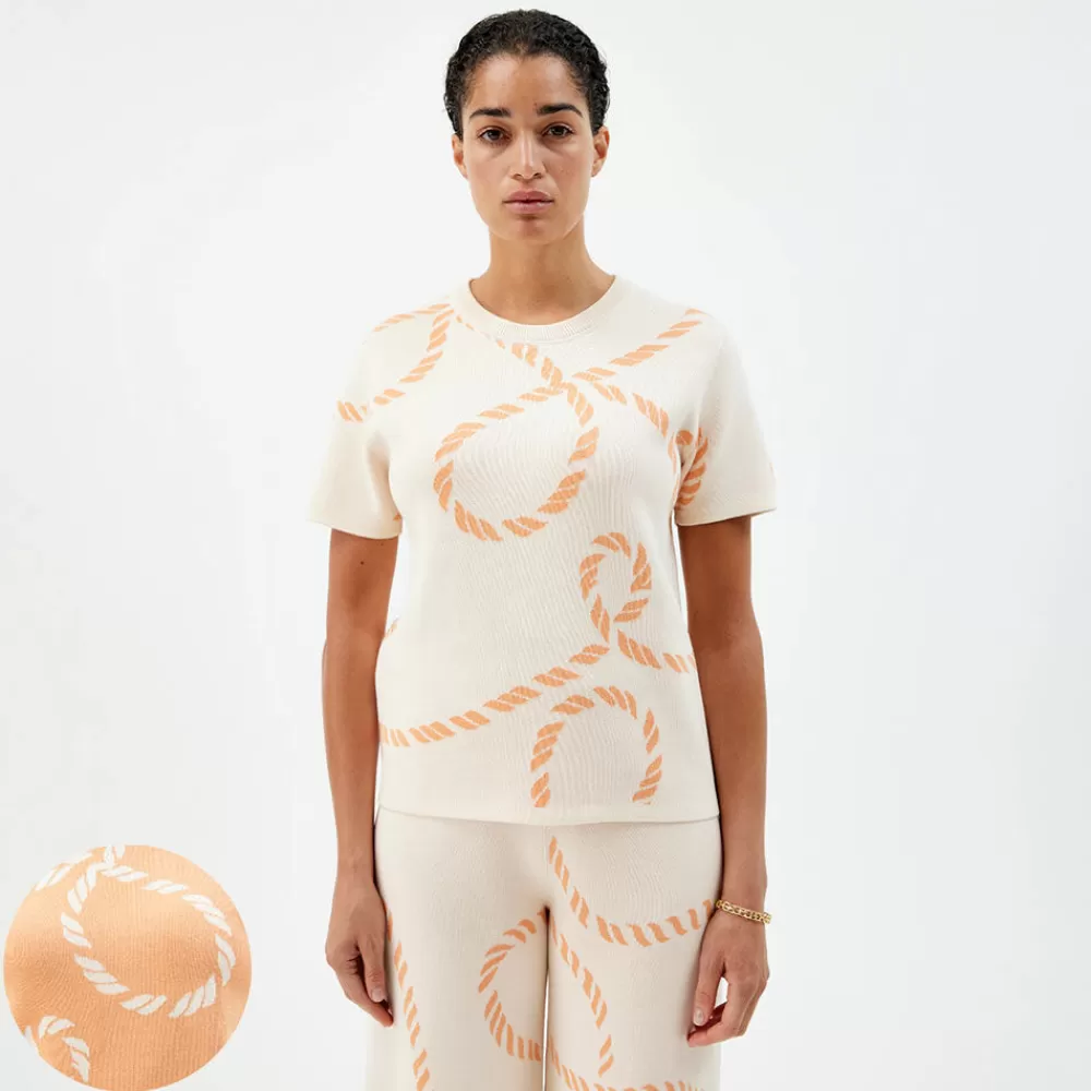 Pierre Robert T-Skjorter | Loungewear-Kortermet Genser Apricot/Ecru