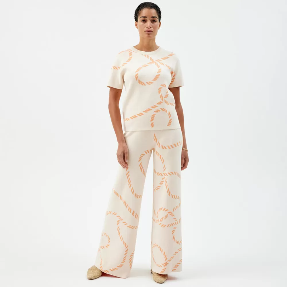 Pierre Robert T-Skjorter | Loungewear-Kortermet Genser Apricot/Ecru