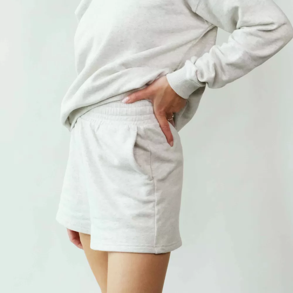 Pierre Robert Underdeler | Loungewear-Shorts Bomull Light Grey Melange