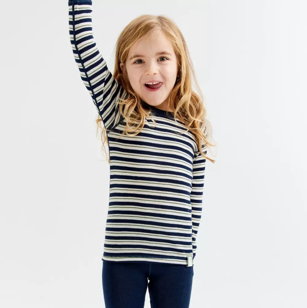 Pierre Robert Overdeler | Ullundertøy-Ullgenser 1-8 år Navy Stripe X