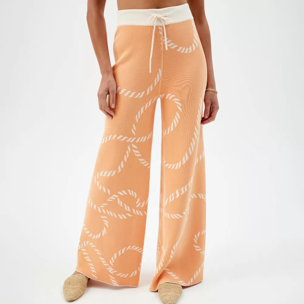 Pierre Robert Underdeler | Loungewear-Vendbar Bukse Apricot/Ecru