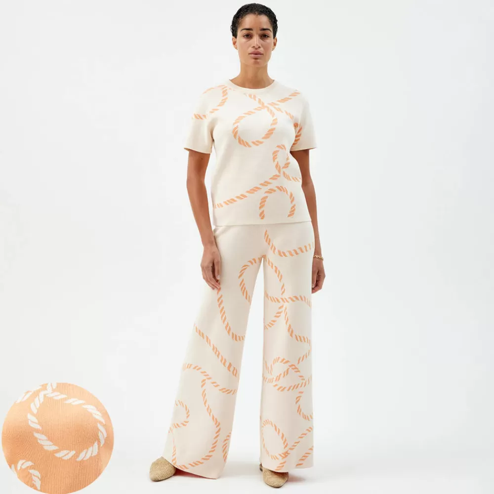 Pierre Robert Underdeler | Loungewear-Vendbar Bukse Apricot/Ecru