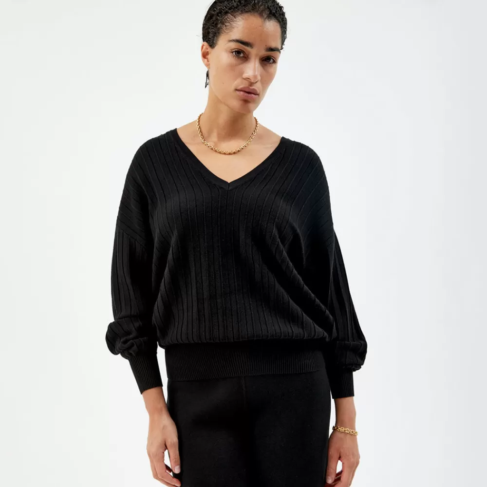 Pierre Robert Gensere | Loungewear-Vendbar Genser Med V-hals Black