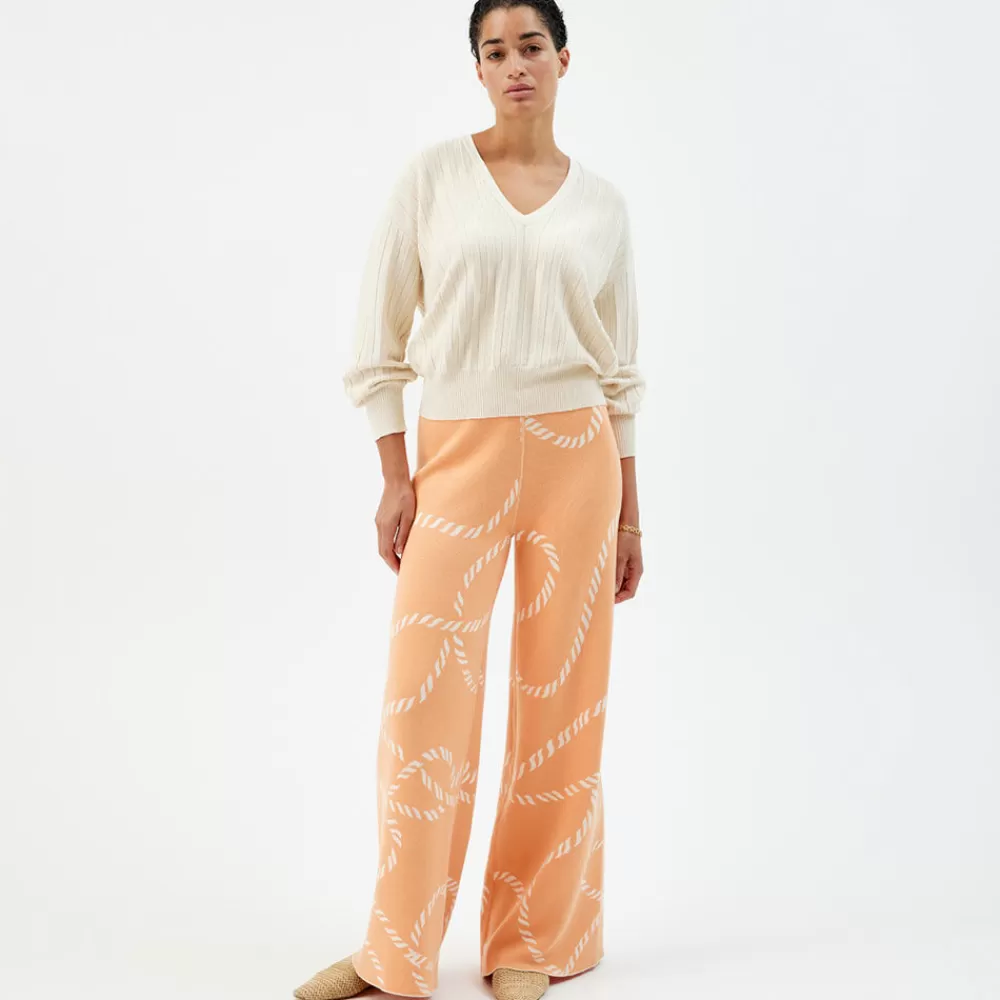 Pierre Robert Gensere | Loungewear-Vendbar Genser Med V-hals Ecru